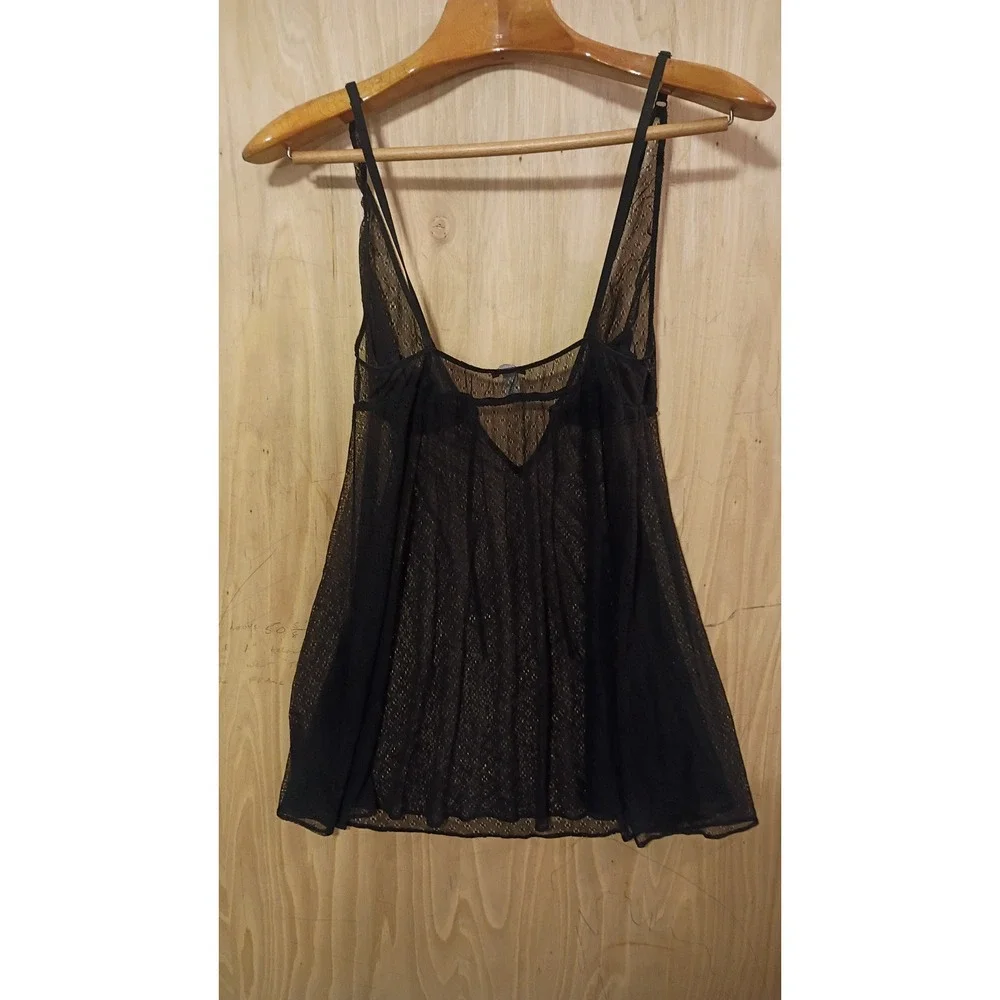 Cosabella Black Lace Babydoll Chemise Sheer Large. Boudoir Chic, Y2K Whimsigoth.